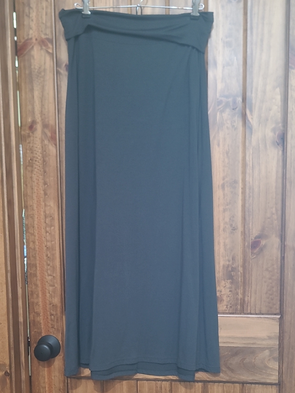 Old Navy Dark Gray Fold-Over Waist Maxi Skirt
